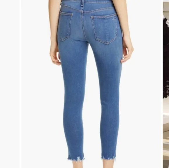 Rag & Bone Cate Mid-rise Ankle Crop Light Blue Skinny Jeans Size 30 - Picture 2 of 14